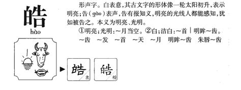 皓意思名字|皓字取名的寓意